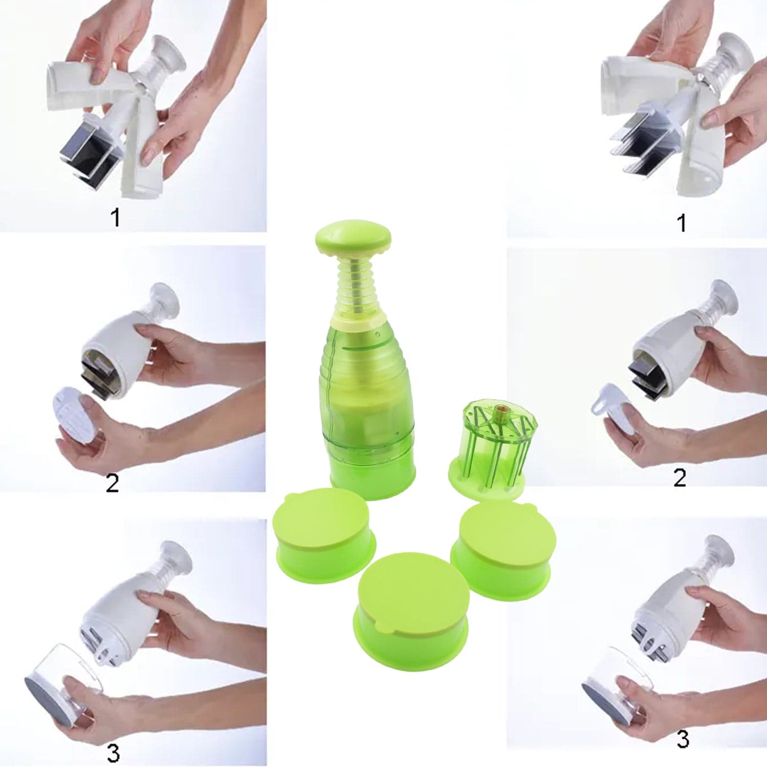 Food Chopper, Easy To Clean Manual Hand Chopper Dicer, Slap Press Chopper Mincer For Vegetables Onions Garlic Nuts Salads thumbnail 5