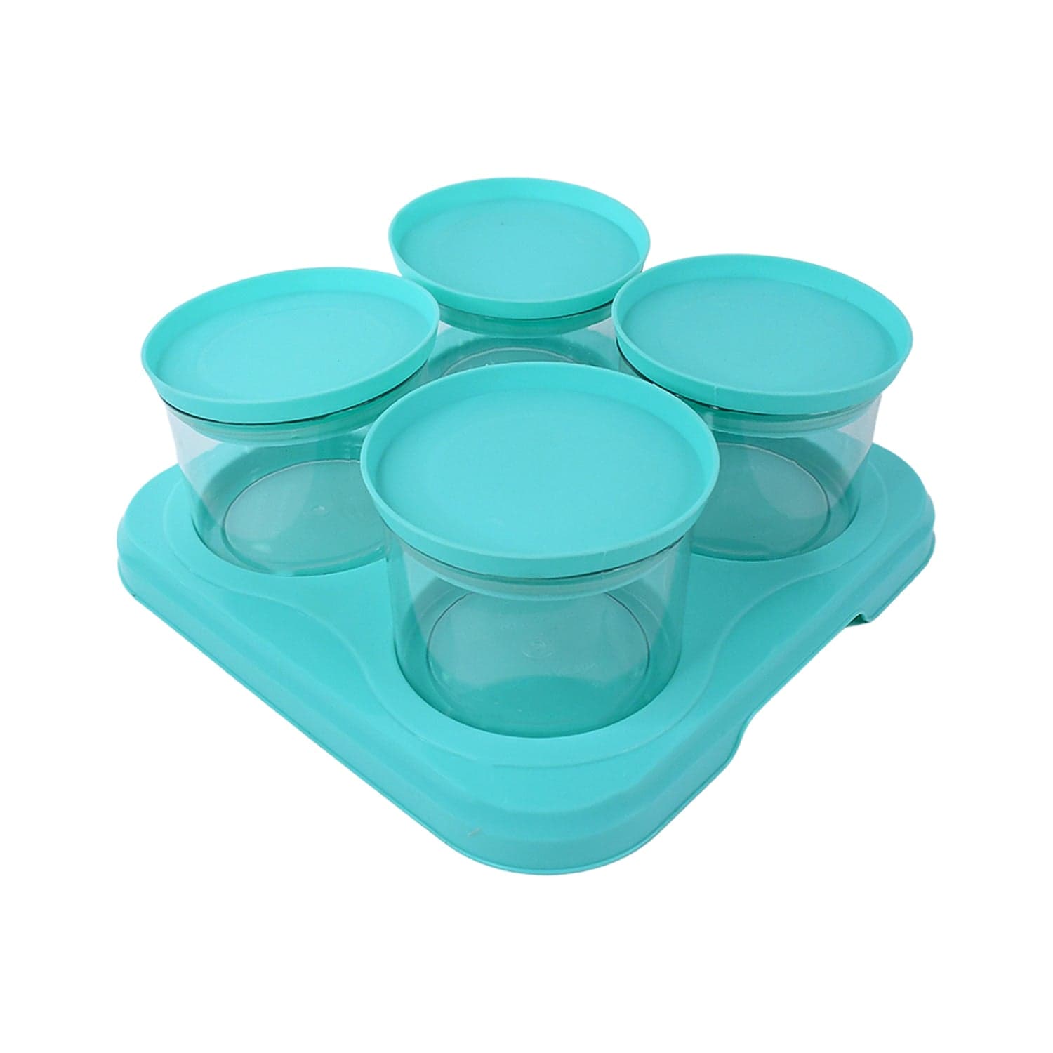 Airtight Container Jar 4 Pc Set With Stylish Tray for Kitchen Unbreakable Jar Set for Multipurpose Storage ( Mukhwas Dani ) thumbnail 5