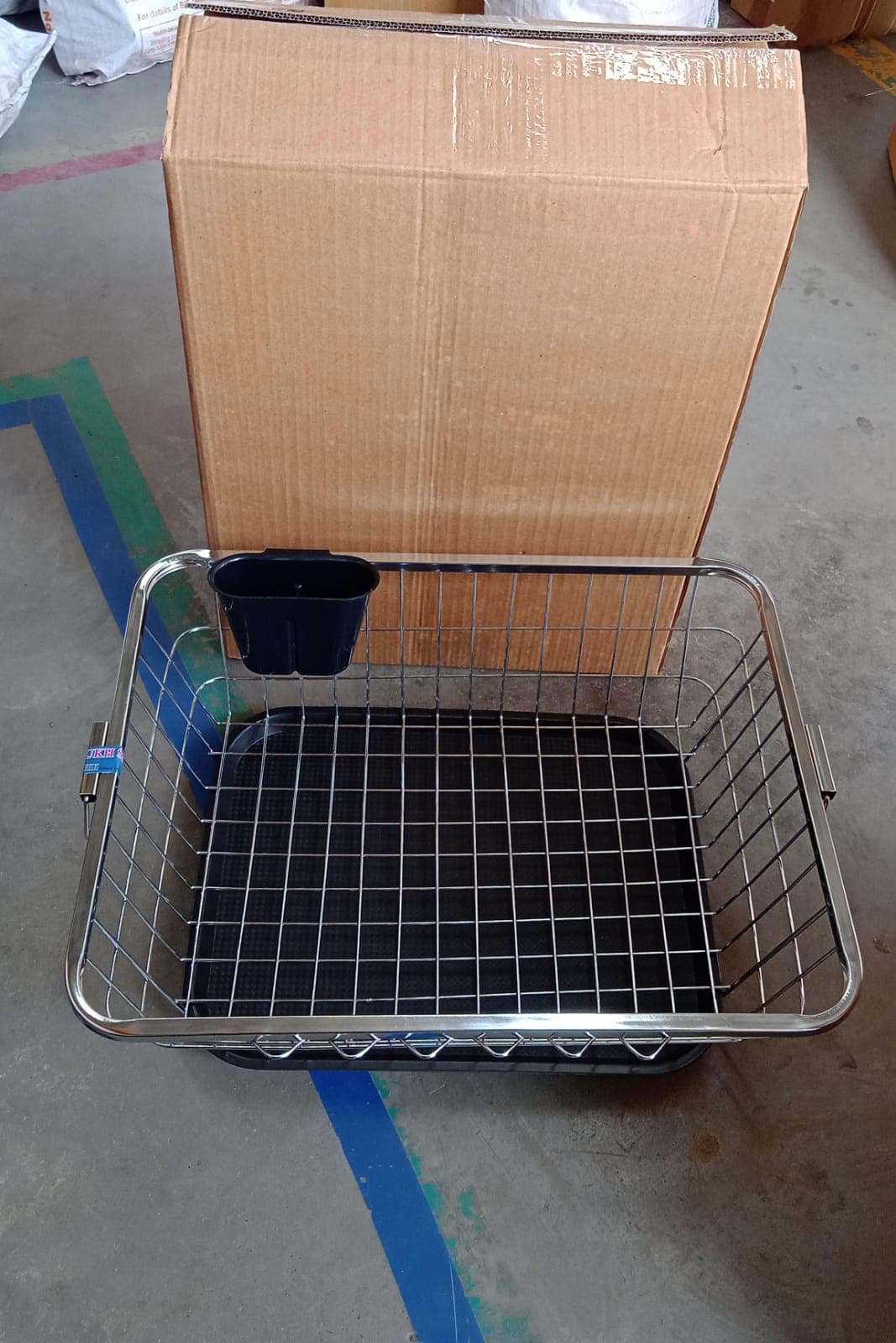 Dish Drainer Rack With Drip Tray Stainless Steel Dish Drainer Rack With Drip Tray thumbnail 7