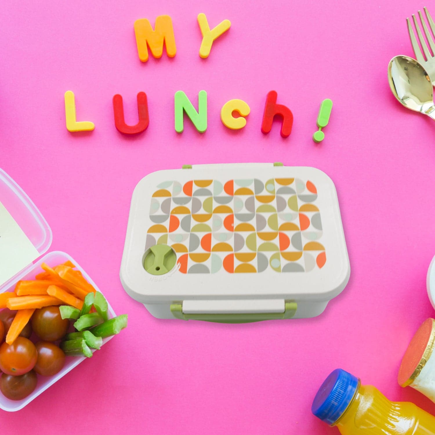 Lunch Box 3 Compartment With Leak Proof Lunch Box & 1 spoon, For School & Office Use thumbnail 1