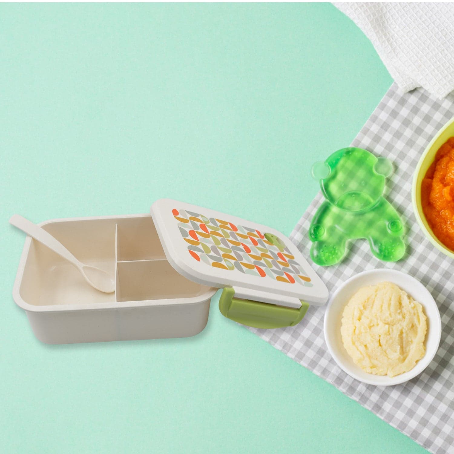 Lunch Box 3 Compartment With Leak Proof Lunch Box & 1 spoon, For School & Office Use thumbnail 6