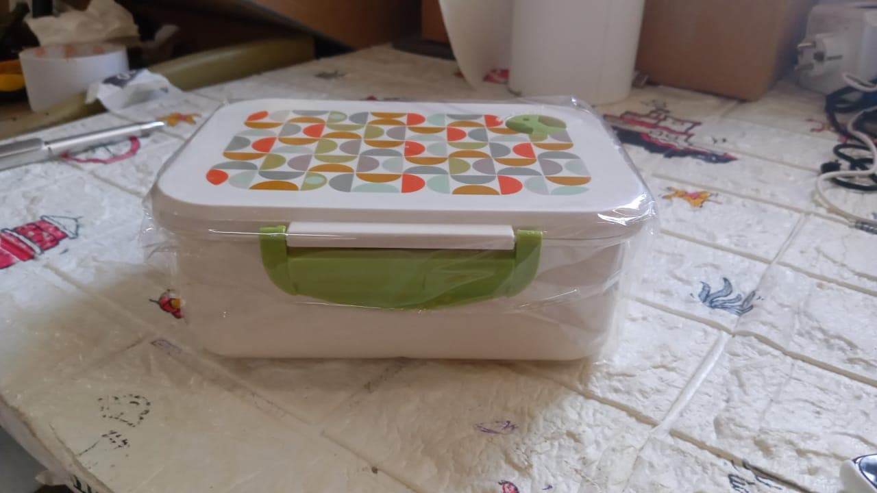 Lunch Box 3 Compartment With Leak Proof Lunch Box & 1 spoon, For School & Office Use thumbnail 7