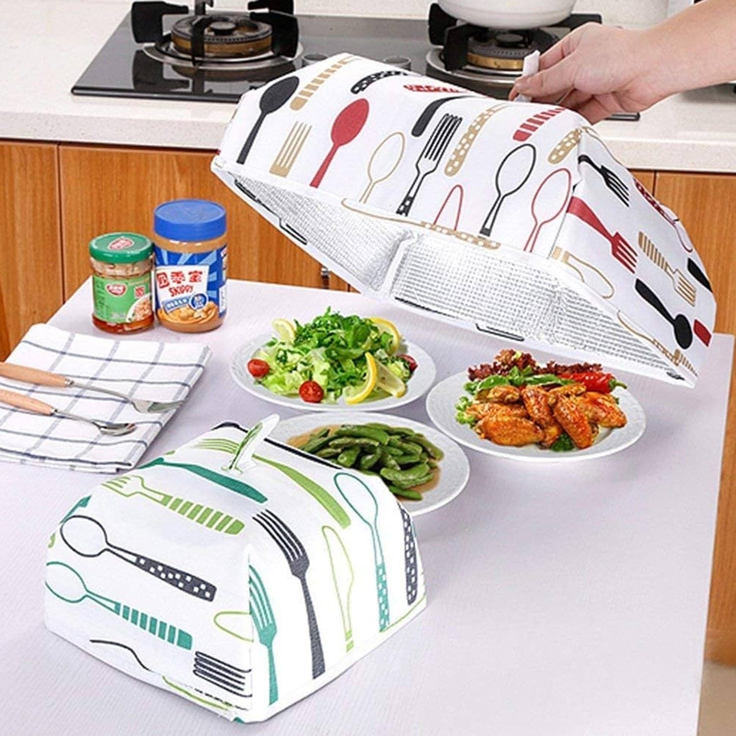 Foldable Food Covers, Kitchen Lid Foldable Cover (1 Pc / Small) thumbnail 6