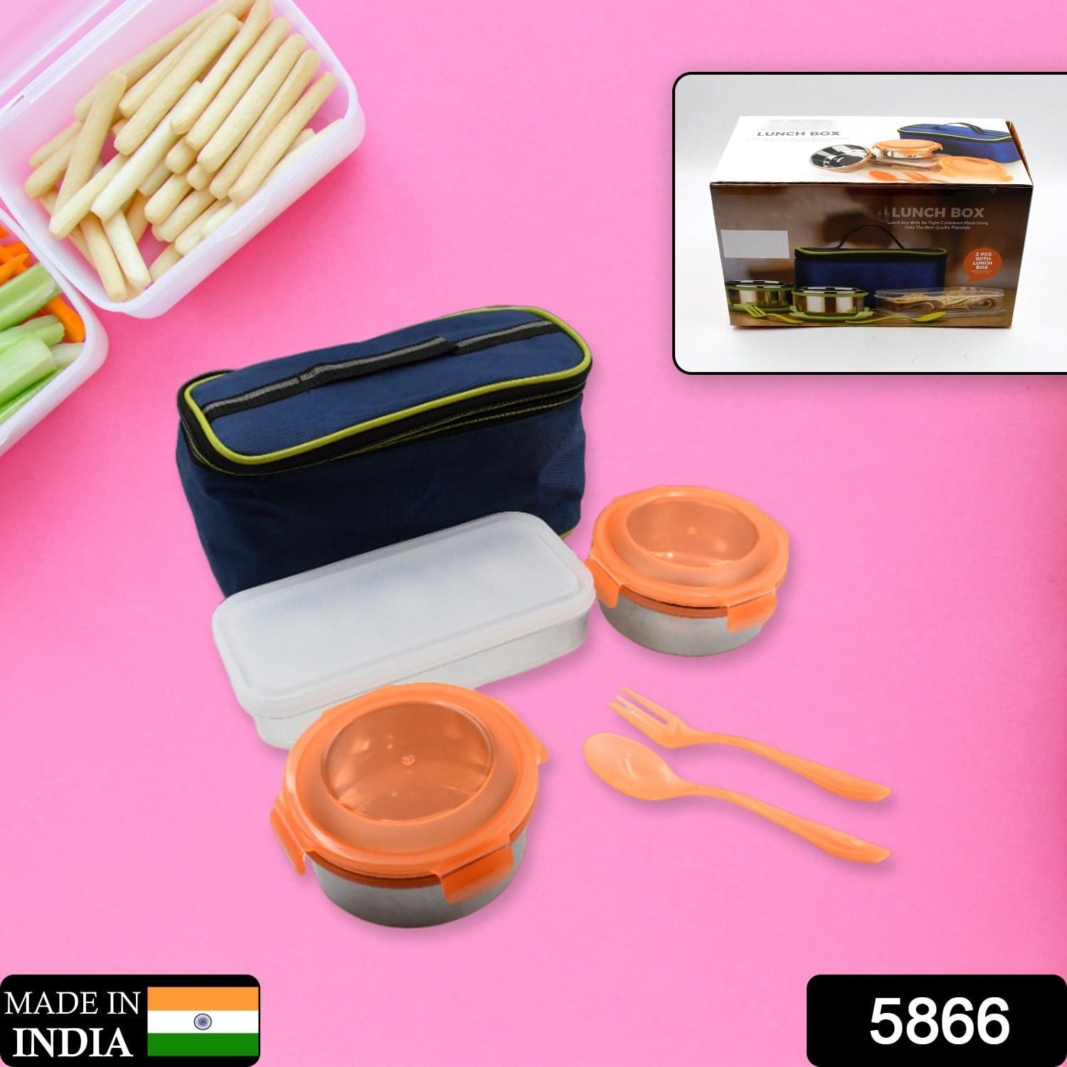 Airtight & Leak Proof Stainless Steel Container Multi Compartment Lunch Box Carry To All Type Lunch In Lunch Box & Premium Quality Lunch Box Ideal For Office thumbnail 2
