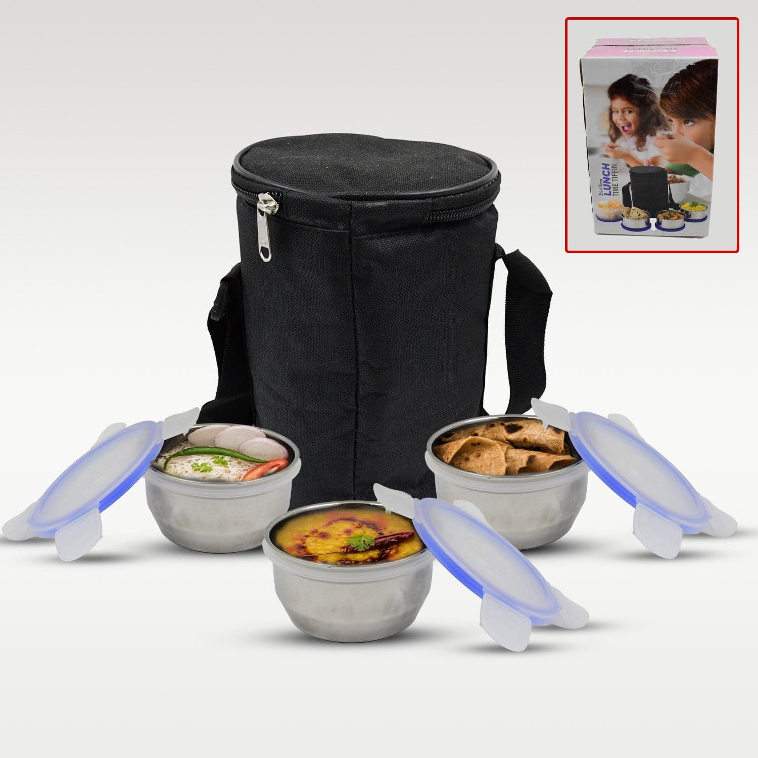 Stainless Steel Lunch Box - Multi-Compartment Airtight Container For Office thumbnail 7