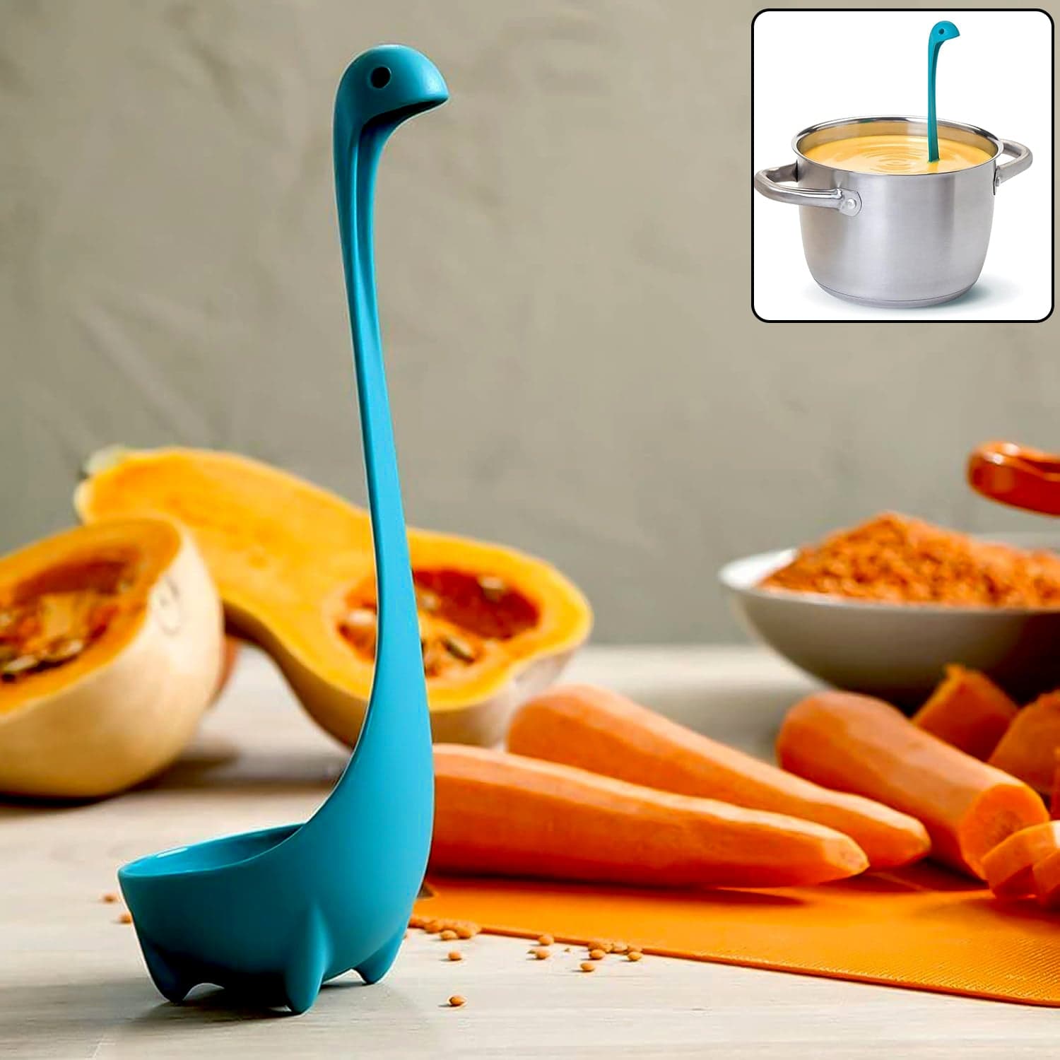 Multifunctional Colander Spoon: Soup Strainer, Long Handle, Kitchen Tool thumbnail 1