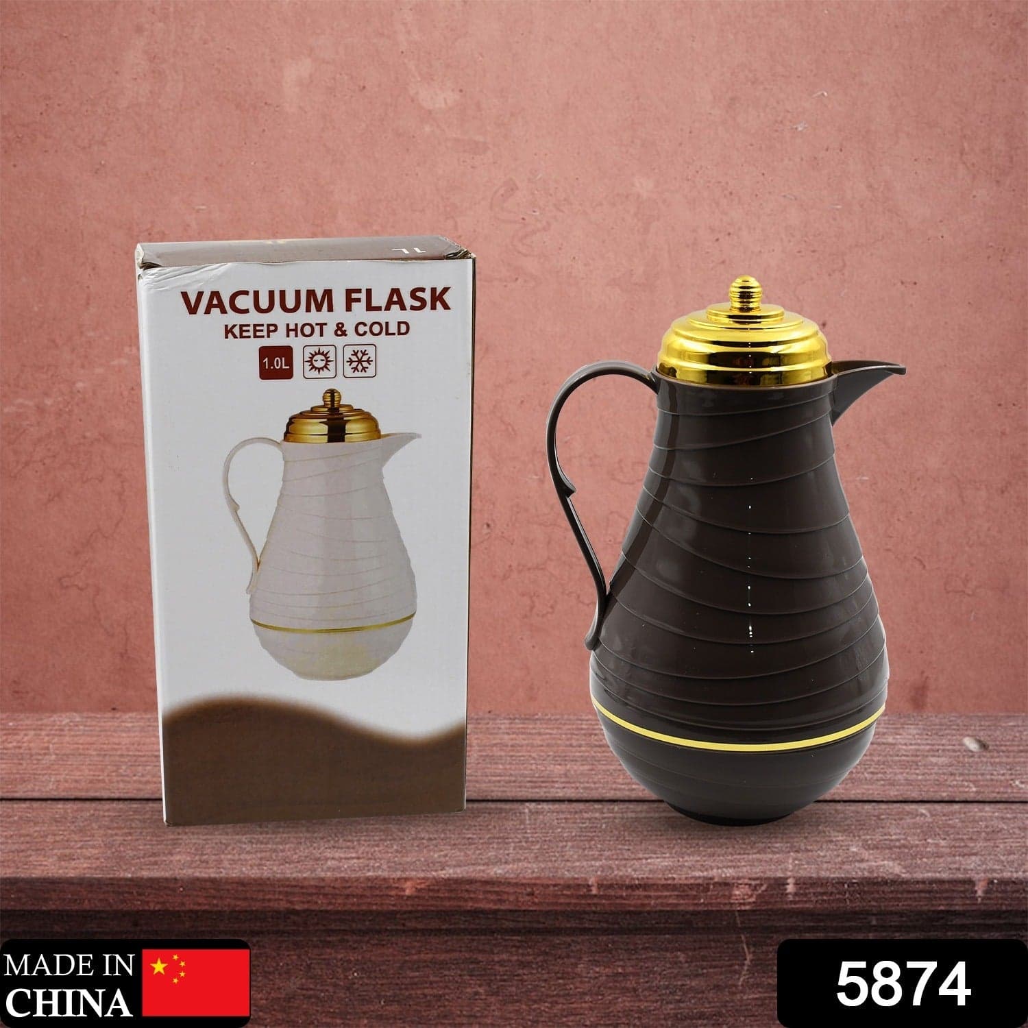 Insulated Tea Kettle Hot and Cold Premium Tea Kettle 1Ltr Kettle | Easy to Carry | Leak Proof | Tea Jug | Coffee Jug | Water Jug | Hot Beverages thumbnail 2