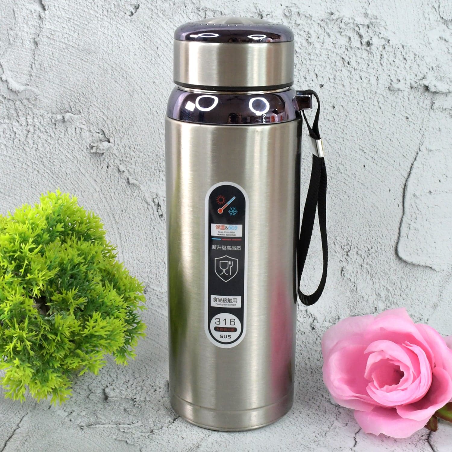 800Ml Stainless Steel Water Bottle Of Leak-Proof Thermos Flask For Travel thumbnail 1