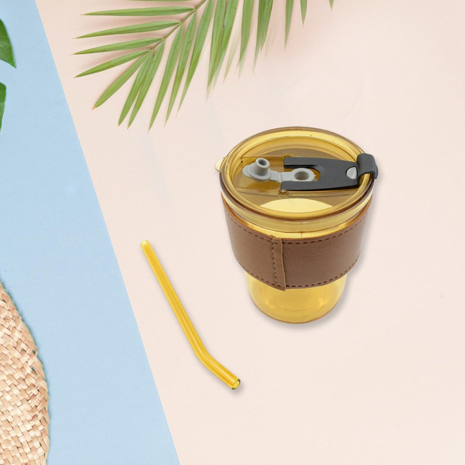 Glass Coffee Mug with Straw & Lid: Perfect for Home & Travel thumbnail 5
