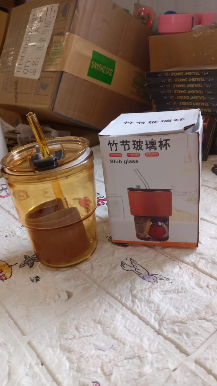 Glass Coffee Mug with Straw & Lid: Perfect for Home & Travel thumbnail 7