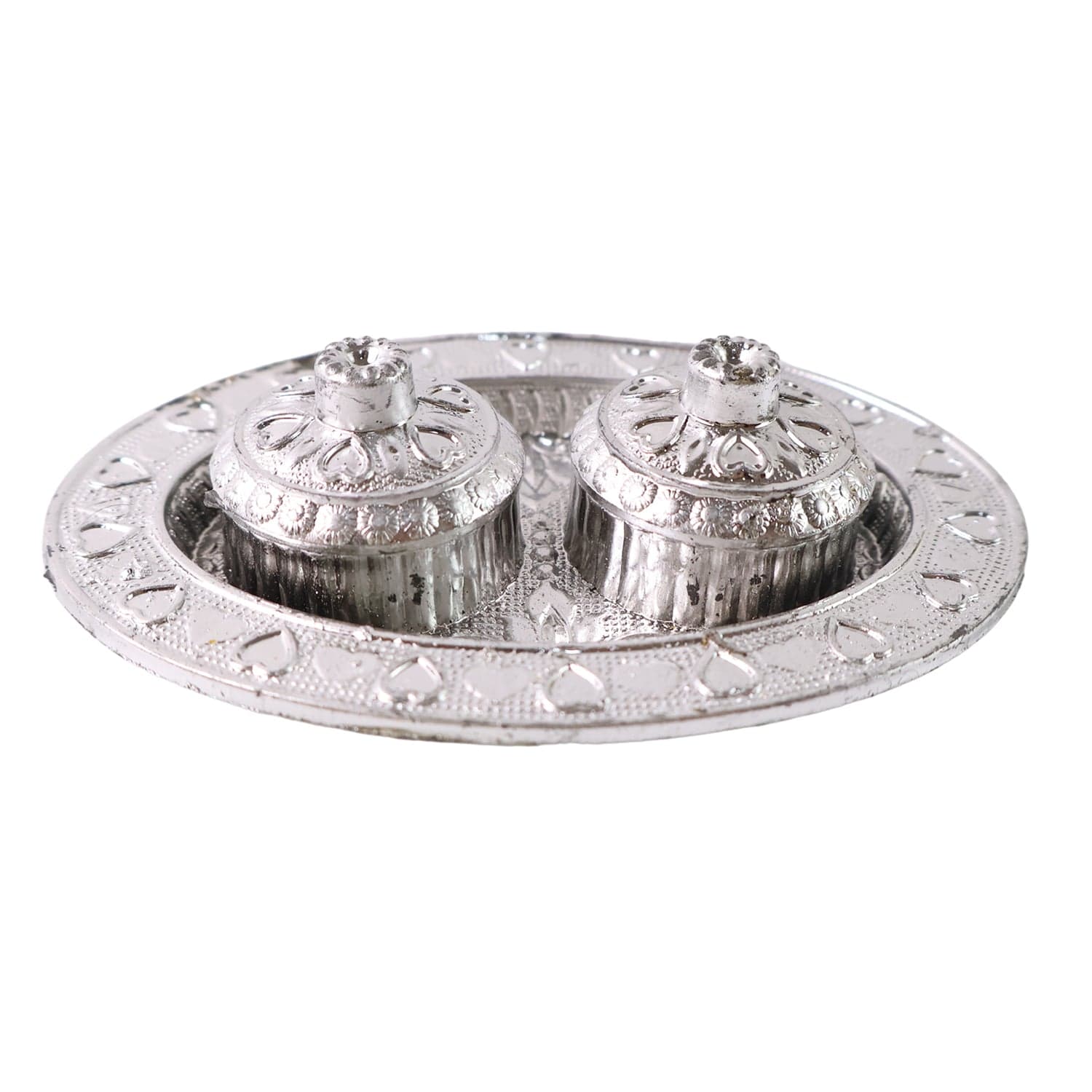 Oval Puja Thali with Kumkum Holders the Traditional & Durable Design thumbnail 5