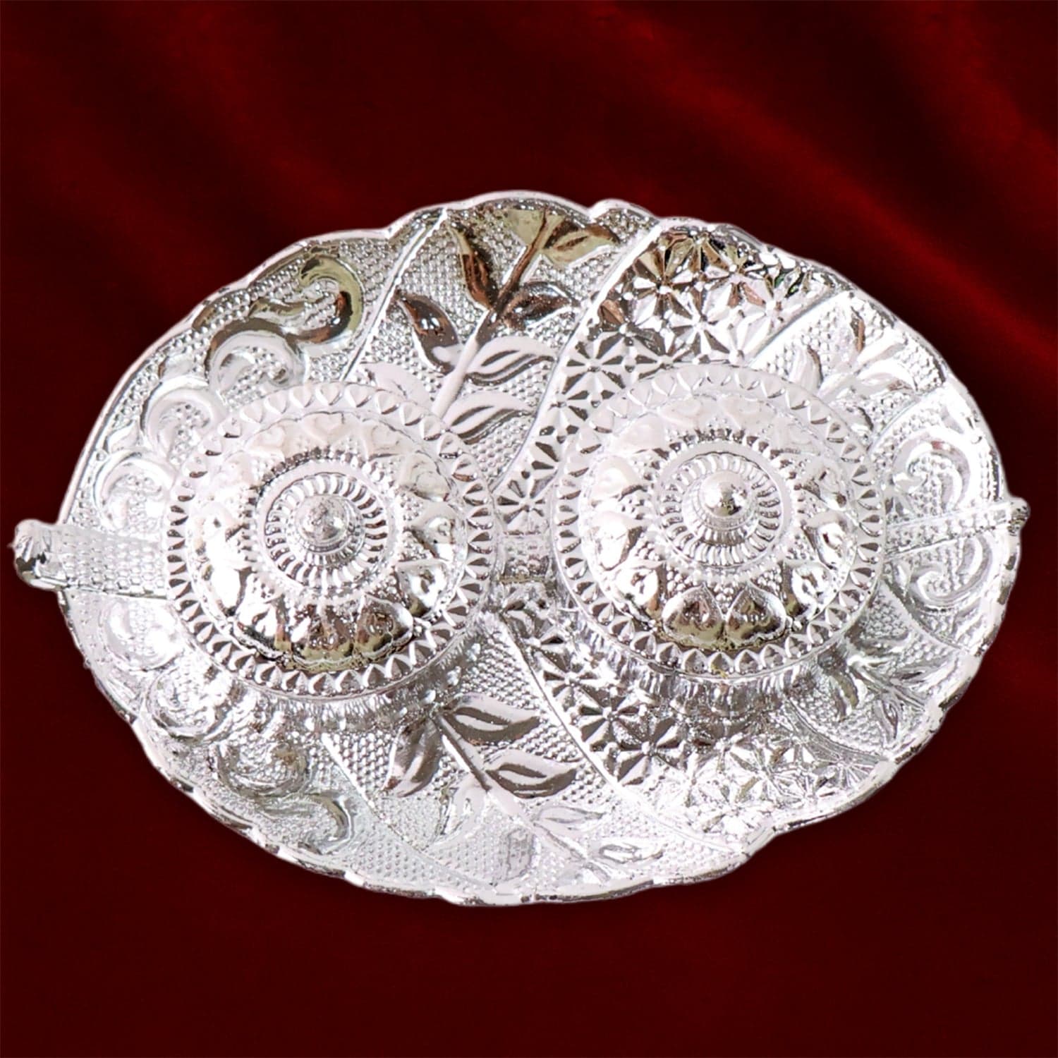 Leaf Shape Special Puja Thali (1 Pc / Mix Design) thumbnail 4
