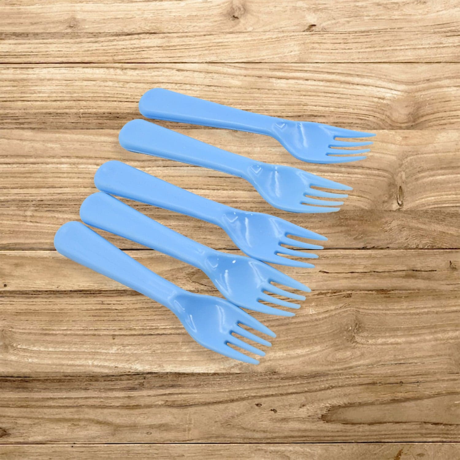 Reusable Premium Heavy Weight Plastic Forks, Party Supplies, One Size, Plastic 5Pc Serving Fork Set For Kitchen, Travel, Home (5Pc) thumbnail 1