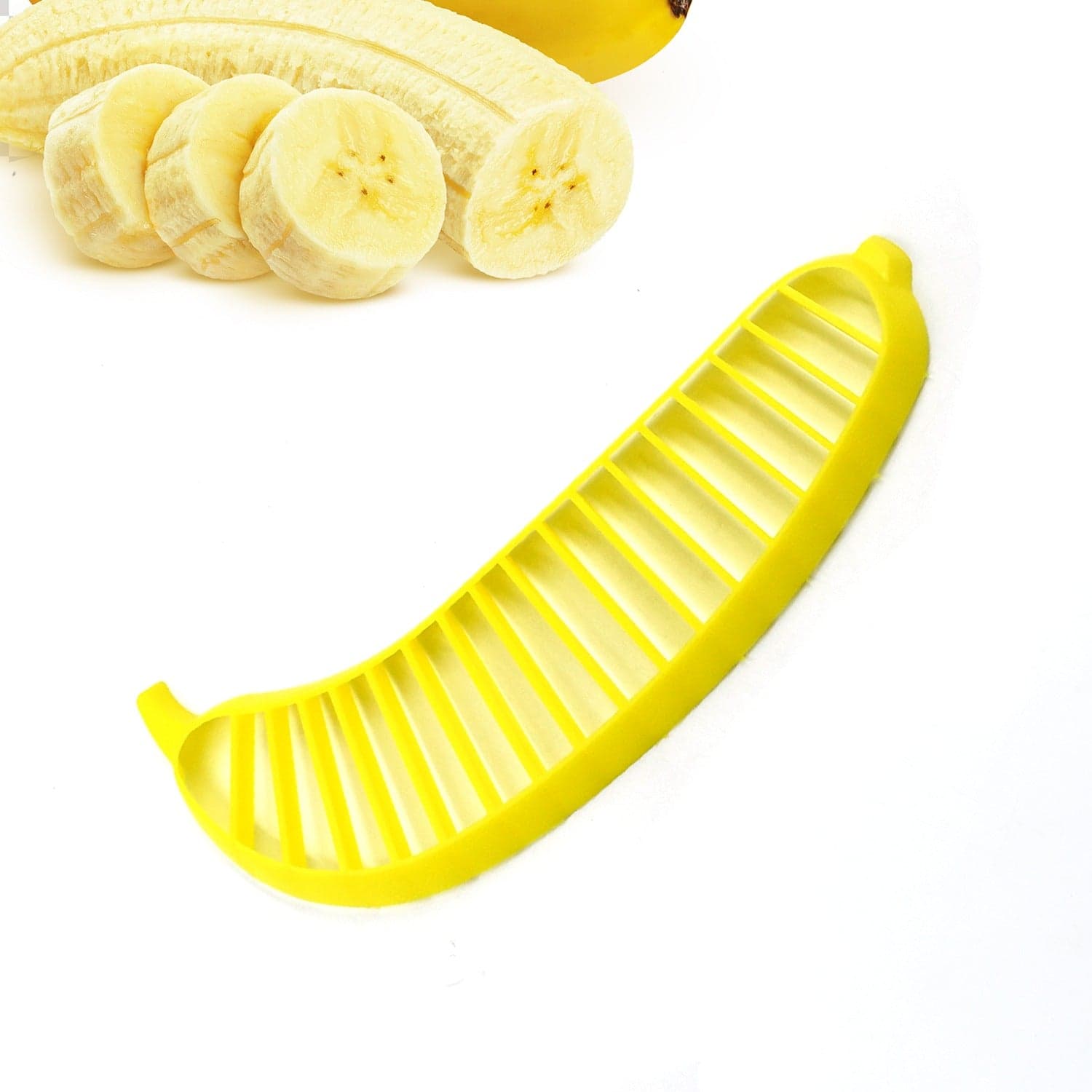 Banana Slicer- Perfect for Fruit Salads Handle Plastic Banana Fruit Slicer Cutter Chopper thumbnail 3