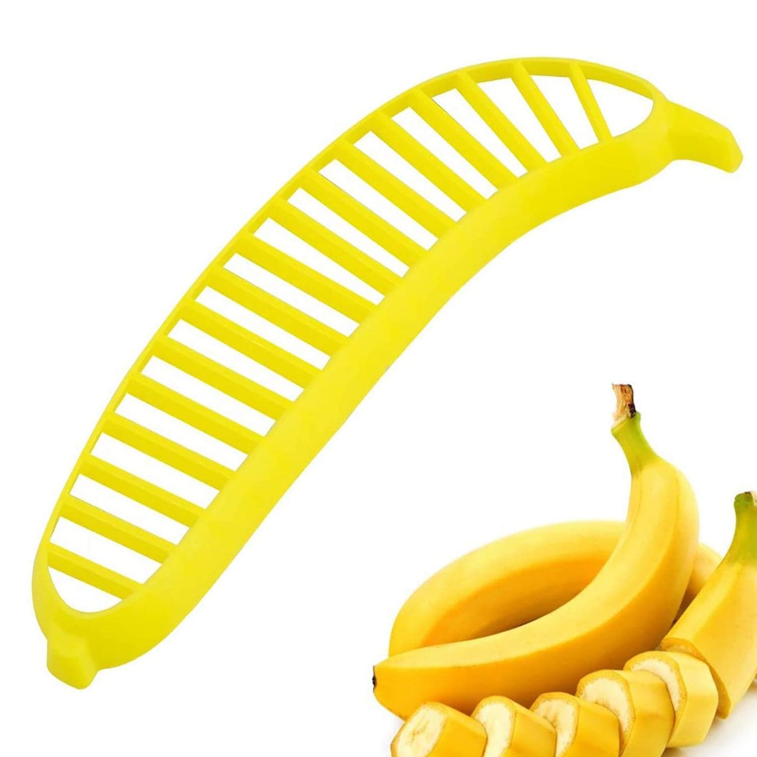 Banana Slicer- Perfect for Fruit Salads Handle Plastic Banana Fruit Slicer Cutter Chopper thumbnail 6