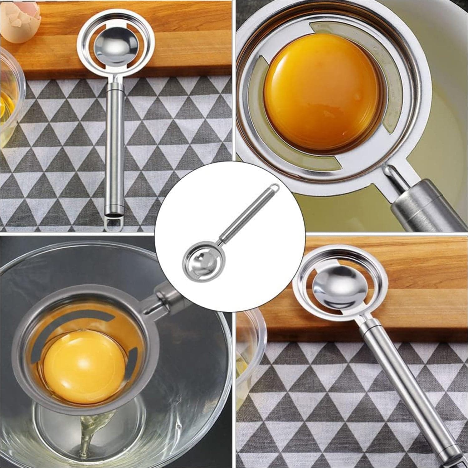 Kitchen Tools Egg Yolk White Separator Stainless Steel thumbnail 3