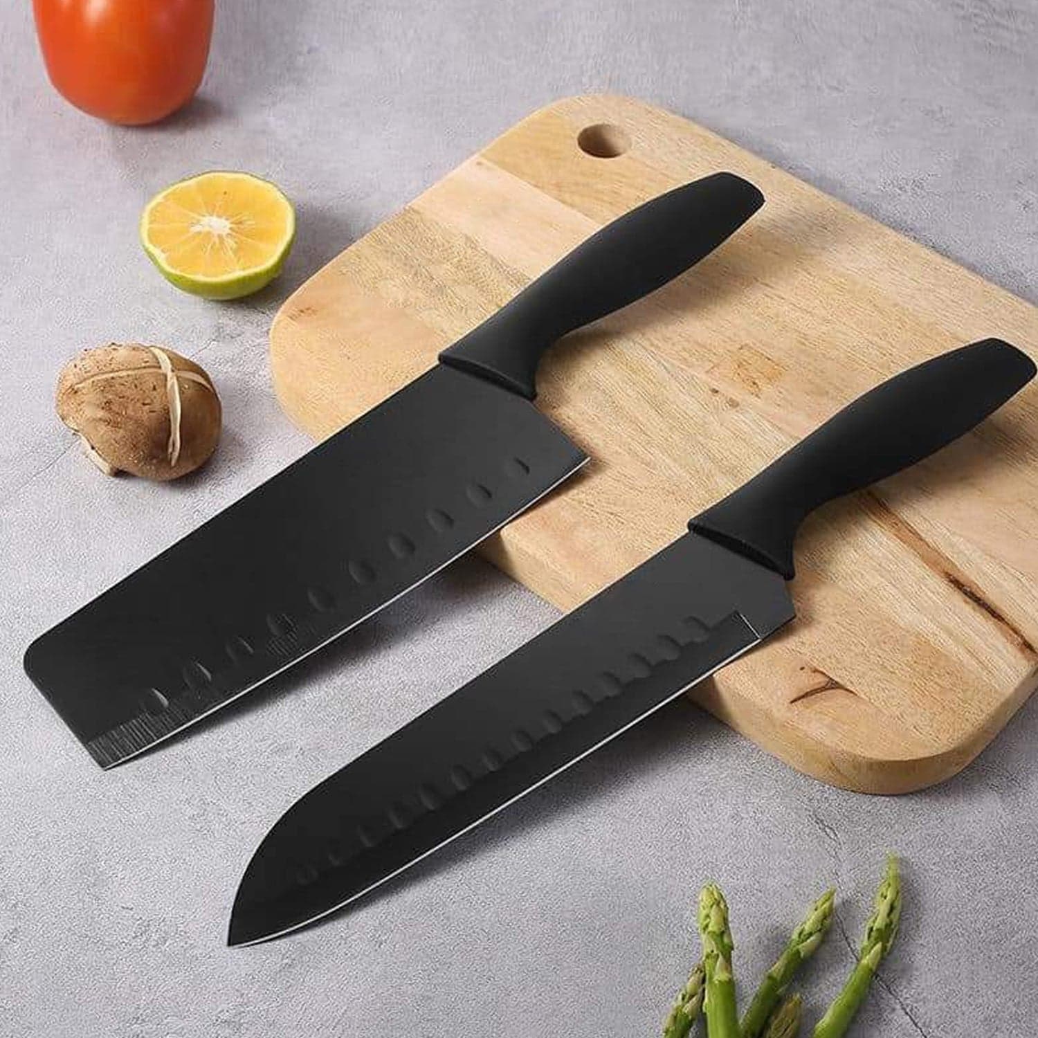 Stainless Steel Chef Knife Set, 5pc Kitchen Cutlery thumbnail 6