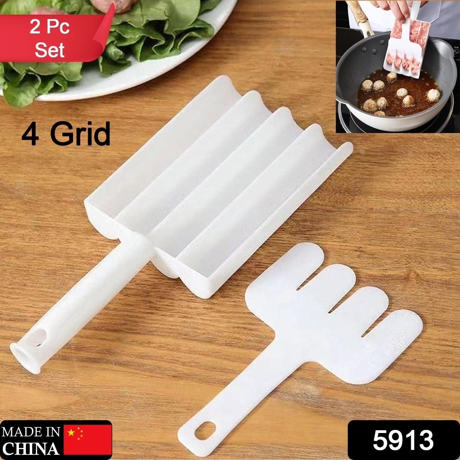 Small Multifunction Fritters Maker - Creative Fritters Scoop Multi-Function Ball Maker | Portable Maker For Making Cake Balls ID-5913 thumbnail 2