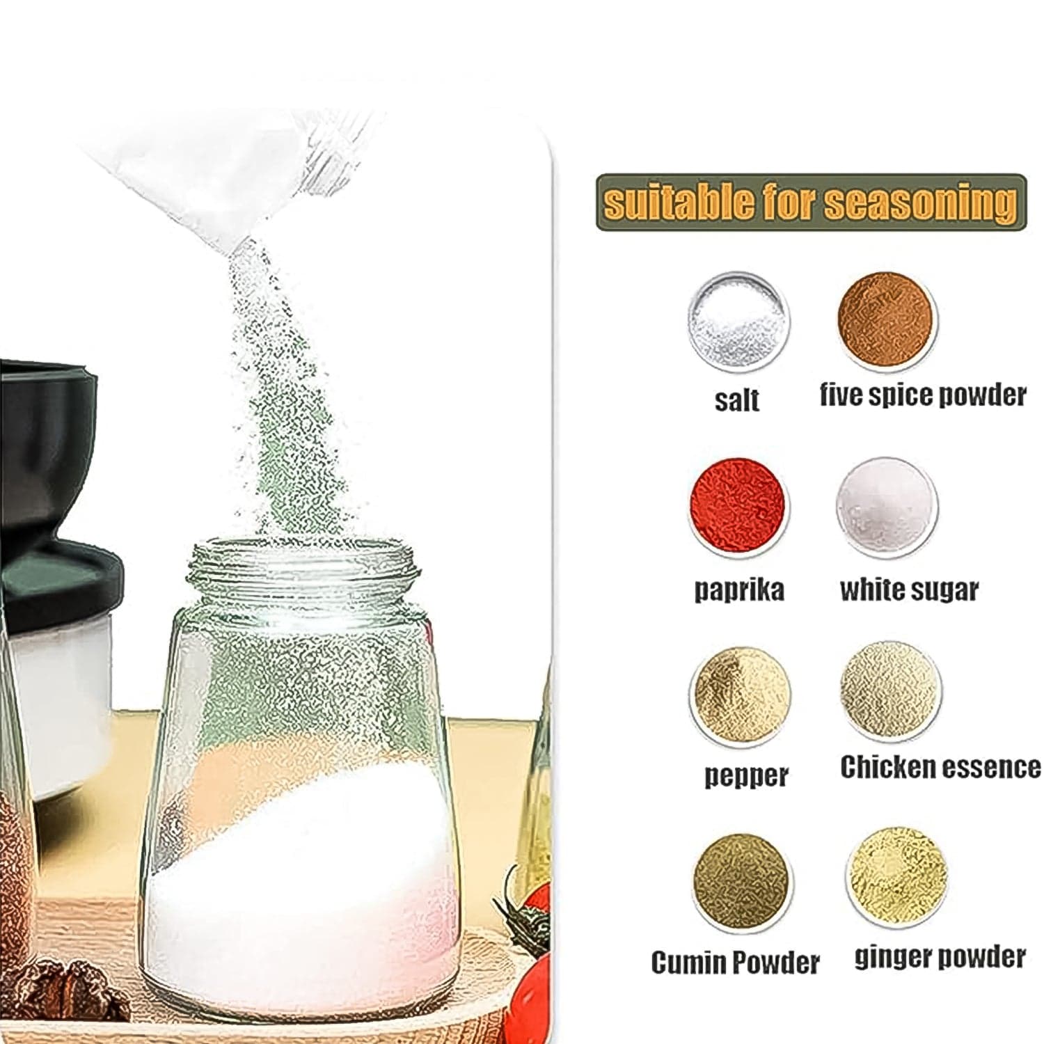 Glass Salt Dispenser for Cooking with 0.5g Precision (1 Pc) thumbnail 5