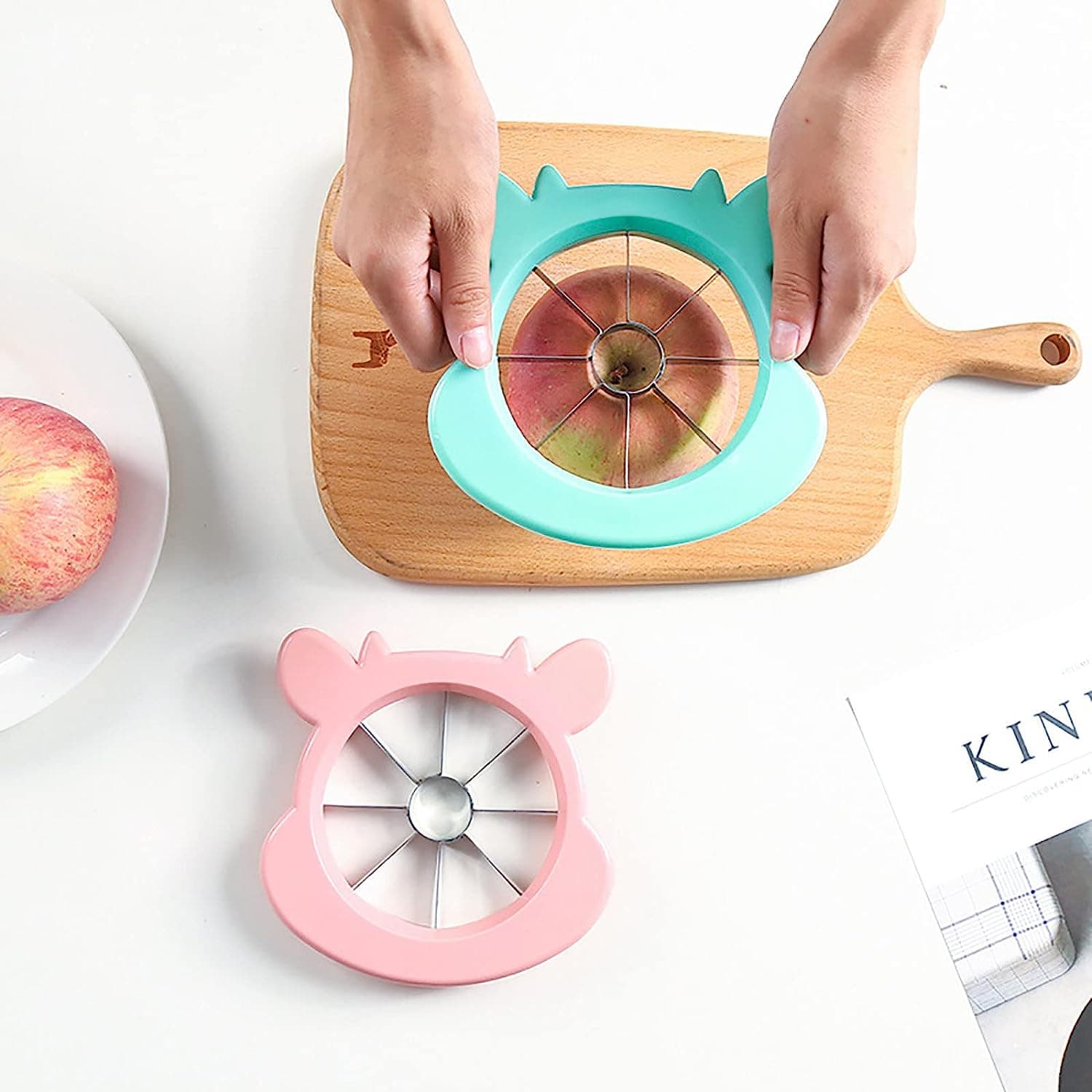 Apple Cutter Knife Corers Chopper Fruit Slicer Pp Stainless Steel Vegetable - Funnel Apple Peeler Gadget & Pasta Layer Apple Kitchen Peeler Apple thumbnail 3