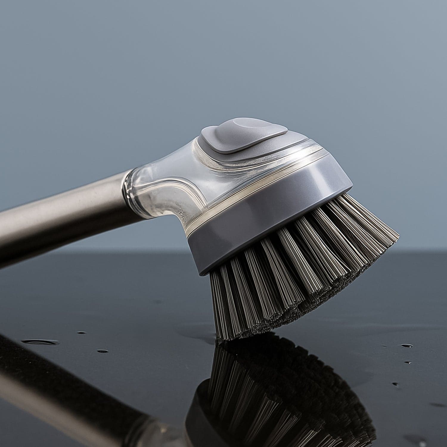 Cleaning Brushes Set, Scrub Brush Bathroom Brush, Long Handle Liquid Dispenser Pot Washing Brush thumbnail 6