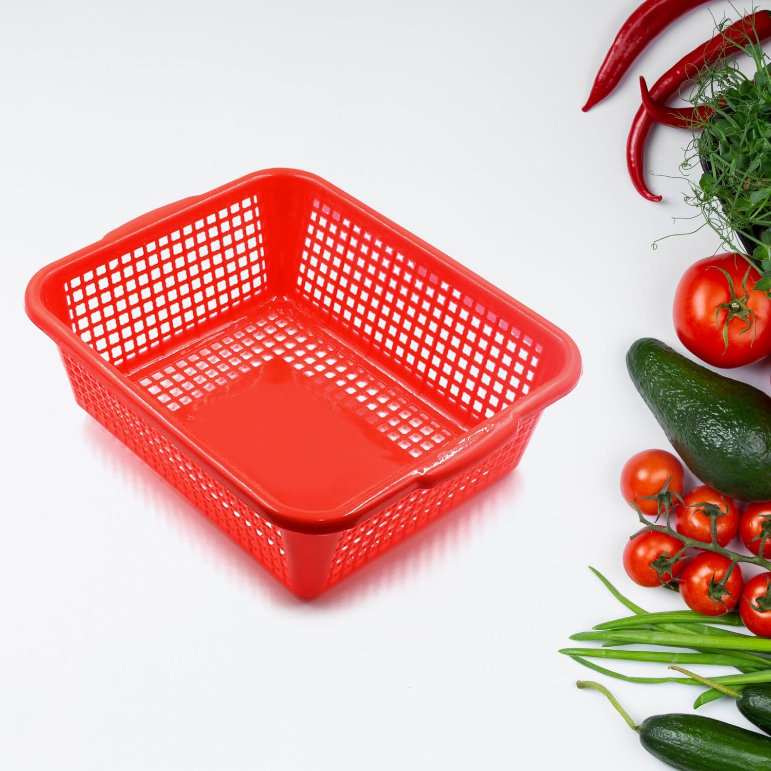 Plastic 3 Pieces Kitchen Large Size Dish Rack Drainer Vegetables and Fruits Washing Basket Dish Rack Multipurpose Organizers thumbnail 5