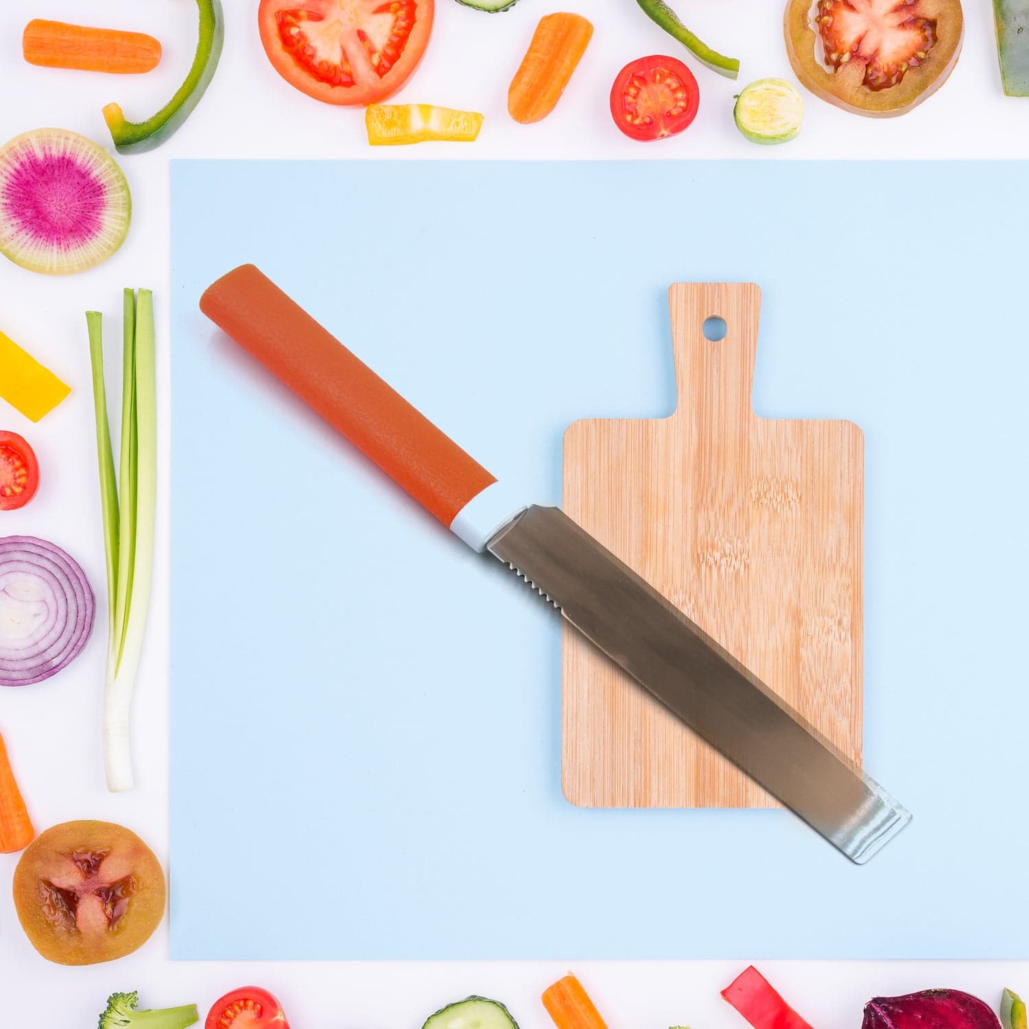 Stainless Steel Knife For Kitchen Use, Knife Set, Knife & Non-Slip Handle With Blade Cover Knife thumbnail 1