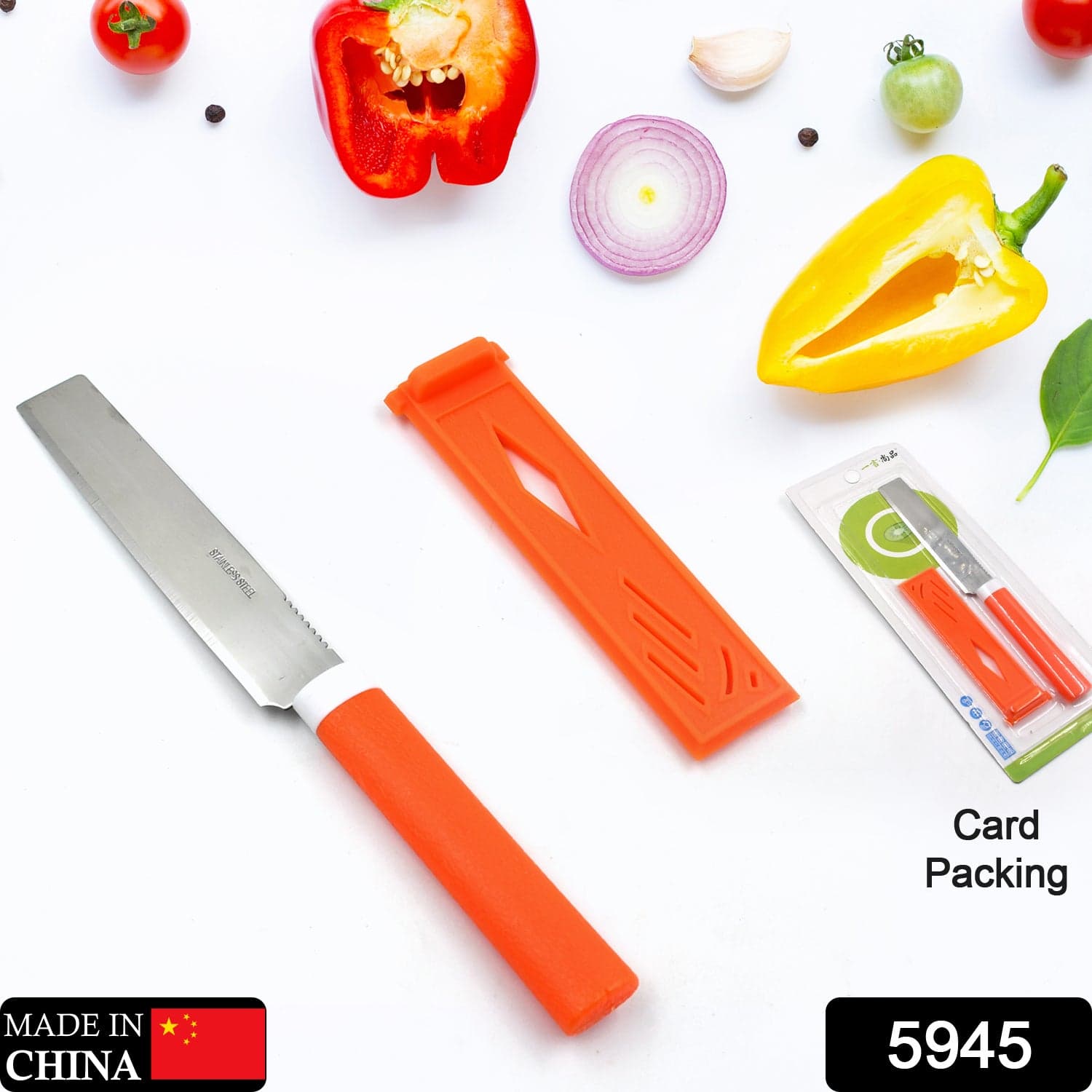 Stainless Steel Knife For Kitchen Use, Knife Set, Knife & Non-Slip Handle With Blade Cover Knife thumbnail 2
