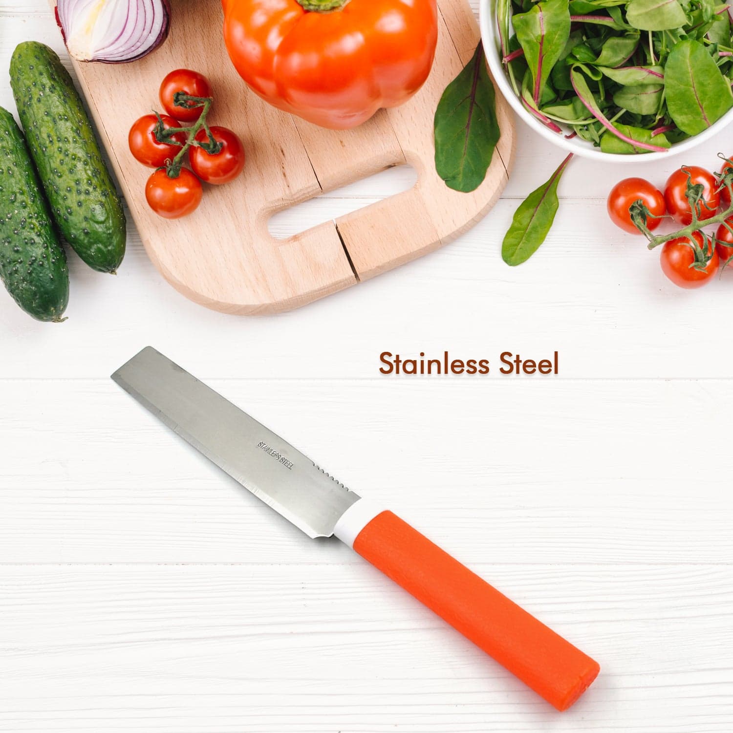 Stainless Steel Knife For Kitchen Use, Knife Set, Knife & Non-Slip Handle With Blade Cover Knife thumbnail 3