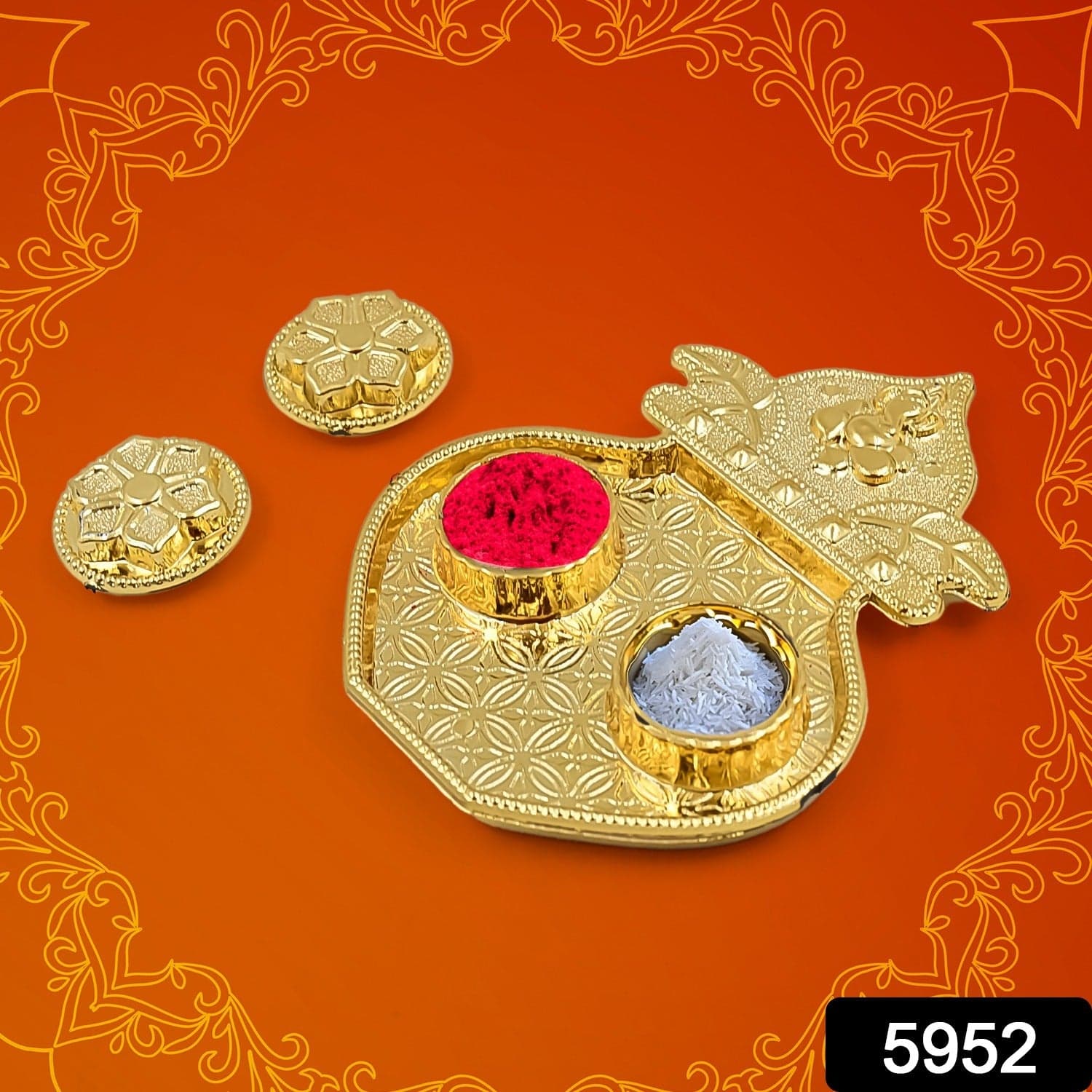 Kalash Shape Rakasha Bandhan Special Puja Thali (1 Pc) thumbnail 2