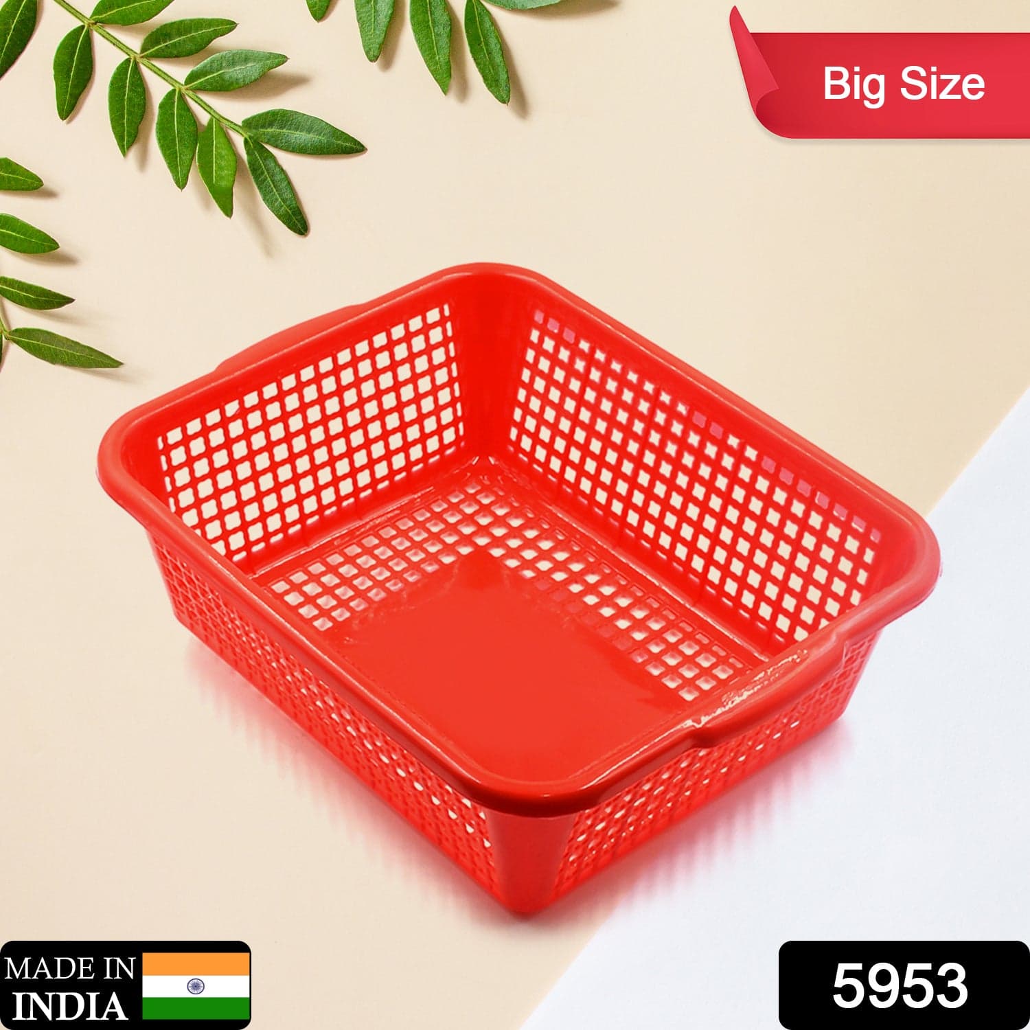 Multipurpose Drain Basket Shelves Fruit and Vegetable Washing Basket Rectangular Plastic Kitchen Sink Water Filter Basket (1Pc) thumbnail 2