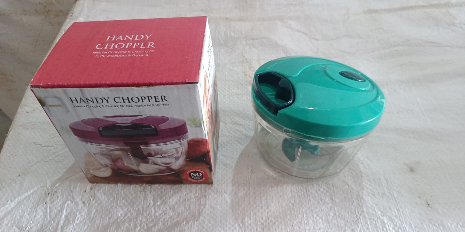 Handy Mini Plastic Vegetable Chopper Cutter, Onion Chopper Vegetables For Kitchen Accessories With 3 Blades thumbnail 10