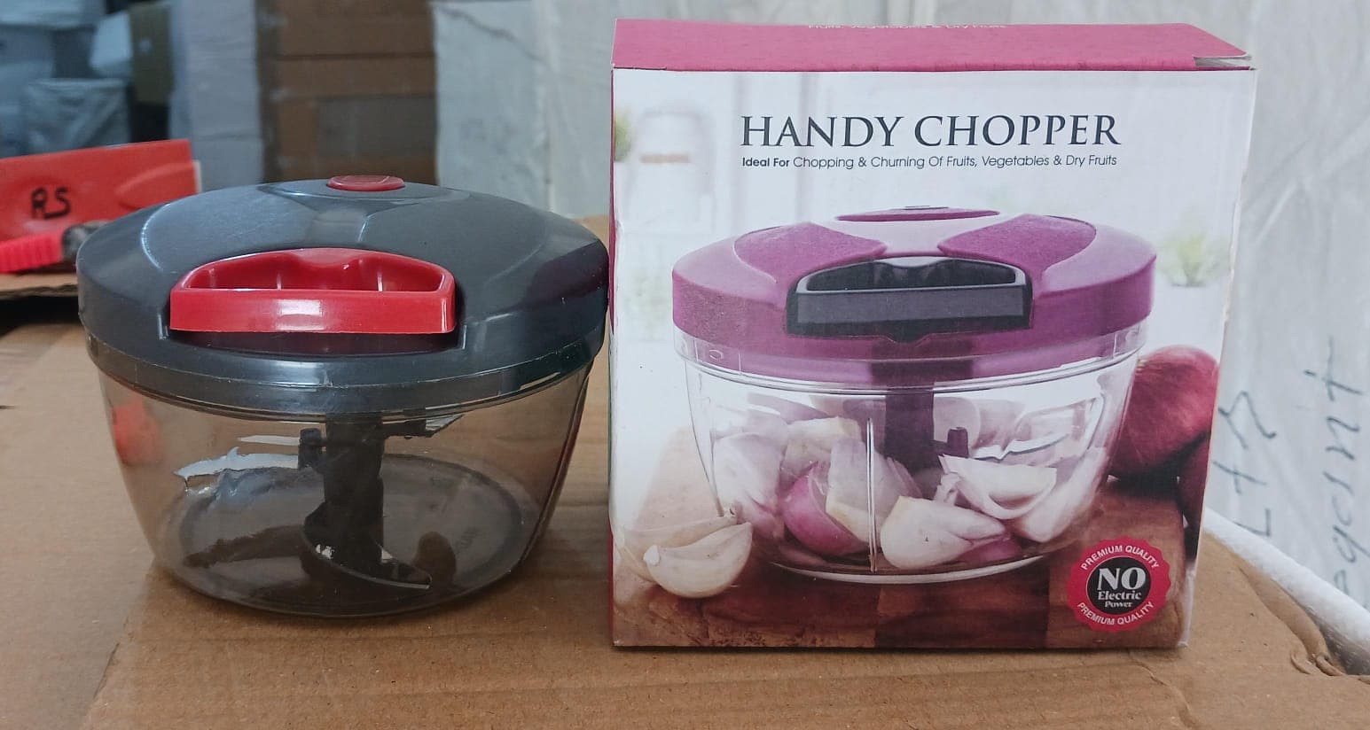 Handy Mini Plastic Vegetable Chopper Cutter, Onion Chopper Vegetables For Kitchen Accessories With 3 Blades thumbnail 11