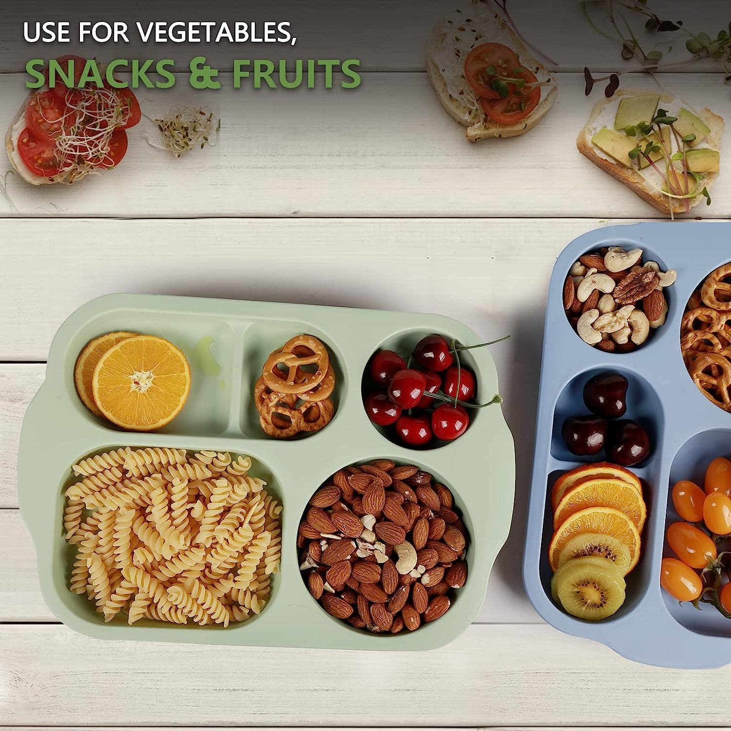 Divided Plates 5 Compartments 32 Cm Split Plates(4 Pc Set) thumbnail 4
