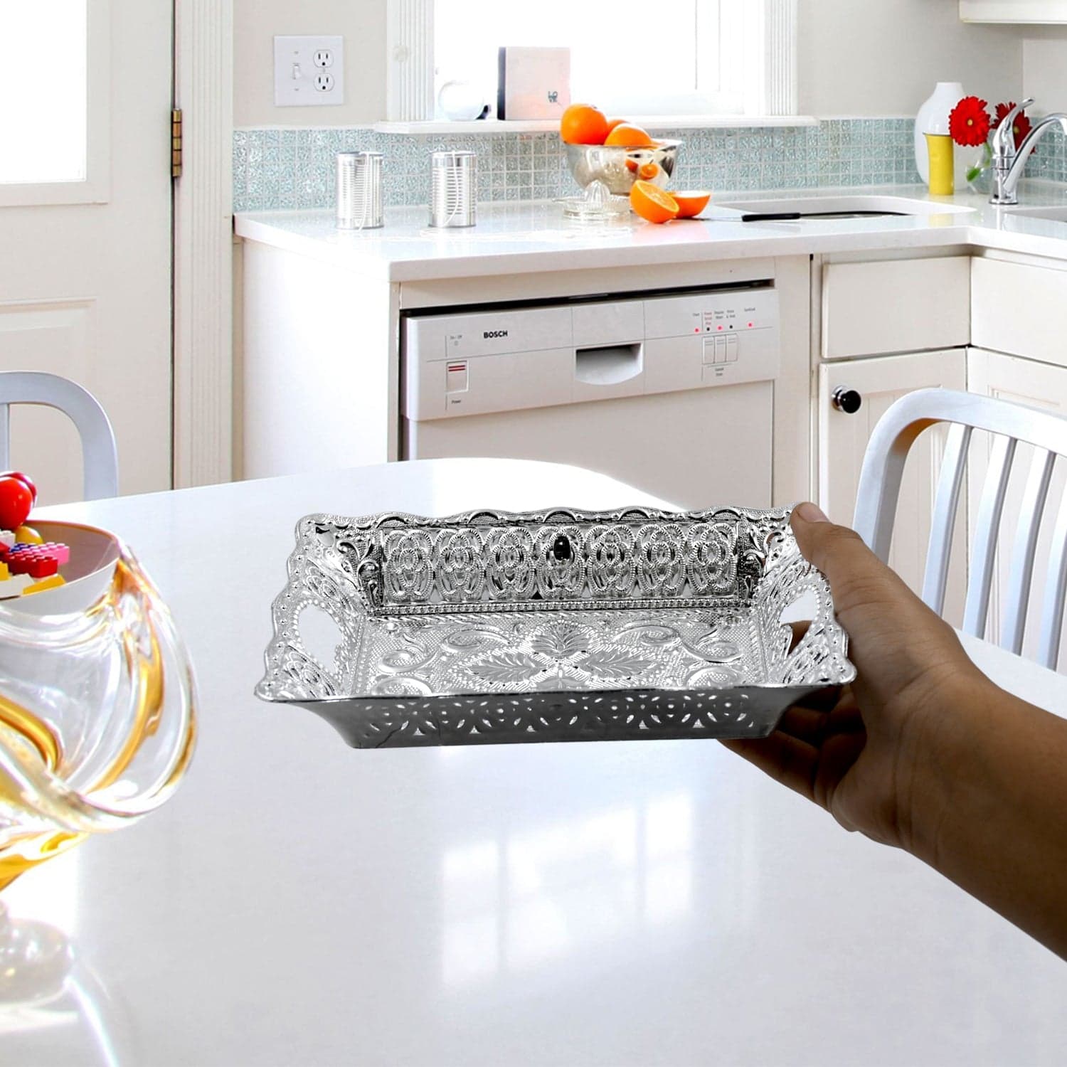 Decorative Mukhwas & Dry Fruit Serving Tray of Fancy Candy Plate thumbnail 1
