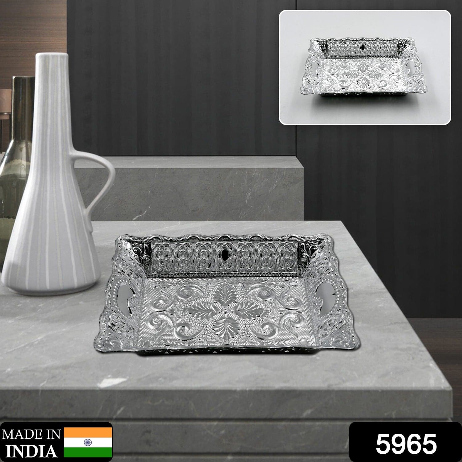 Decorative Mukhwas & Dry Fruit Serving Tray of Fancy Candy Plate thumbnail 2