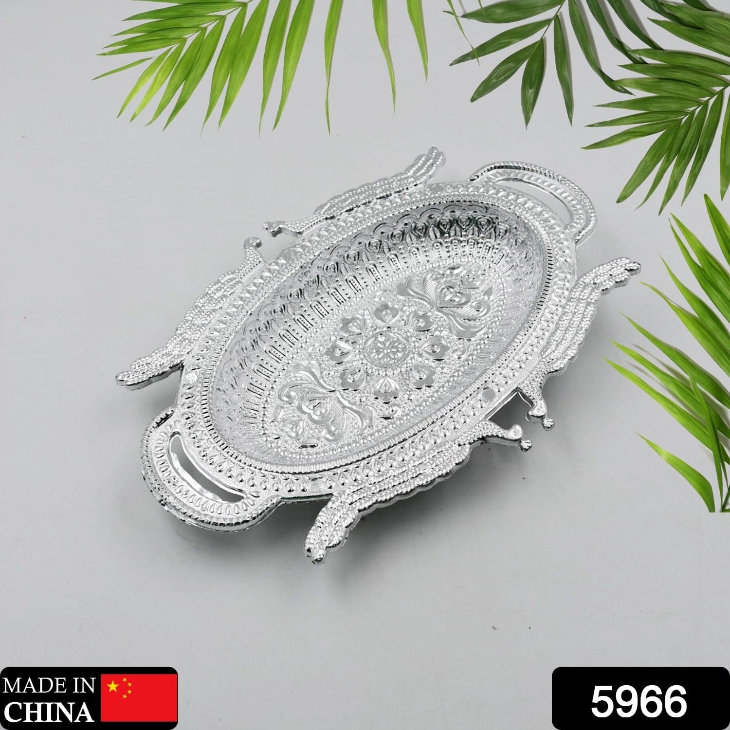 Decorative Mukhwas Serving Tray Serving Mukhwas Plate Fancy Candy Tray Dry Fruit Serving Tray thumbnail 2