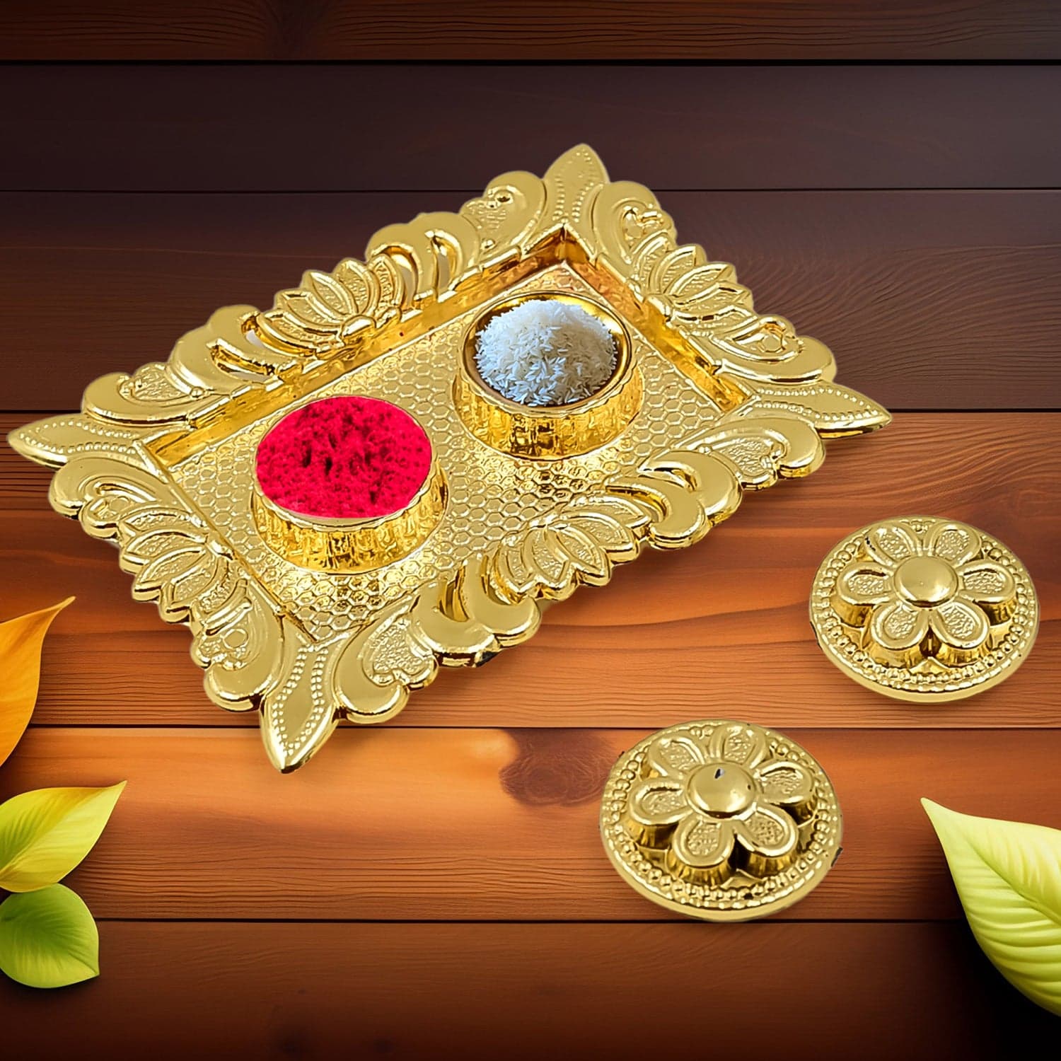 Tray Shape Rakasha Bandhan Special Puja Thali (1 Pc) thumbnail 1