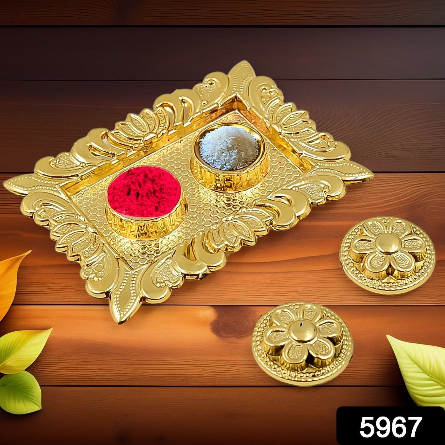 Tray Shape Rakasha Bandhan Special Puja Thali (1 Pc) thumbnail 2