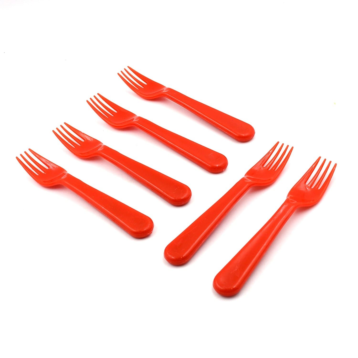 Plastic Fork Spoon, Fork Spoon Set, Fruit Fork Spoon Set | Baby Fork Spoon/Vegetable Fork Spoon, Plastic Salad Spoon, Dessert Spoon (6Pc Set) thumbnail 4