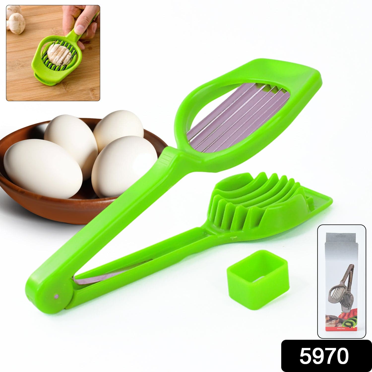 Multipurpose Slicer With Seven Blades, Egg Slicers Stainless Slicer, Strawberry, Tomato, Kiwi, Fruit Cutter, Divider Separator thumbnail 2