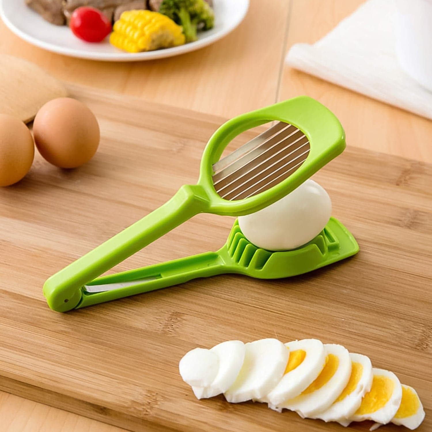 Multipurpose Slicer With Seven Blades, Egg Slicers Stainless Slicer, Strawberry, Tomato, Kiwi, Fruit Cutter, Divider Separator thumbnail 4