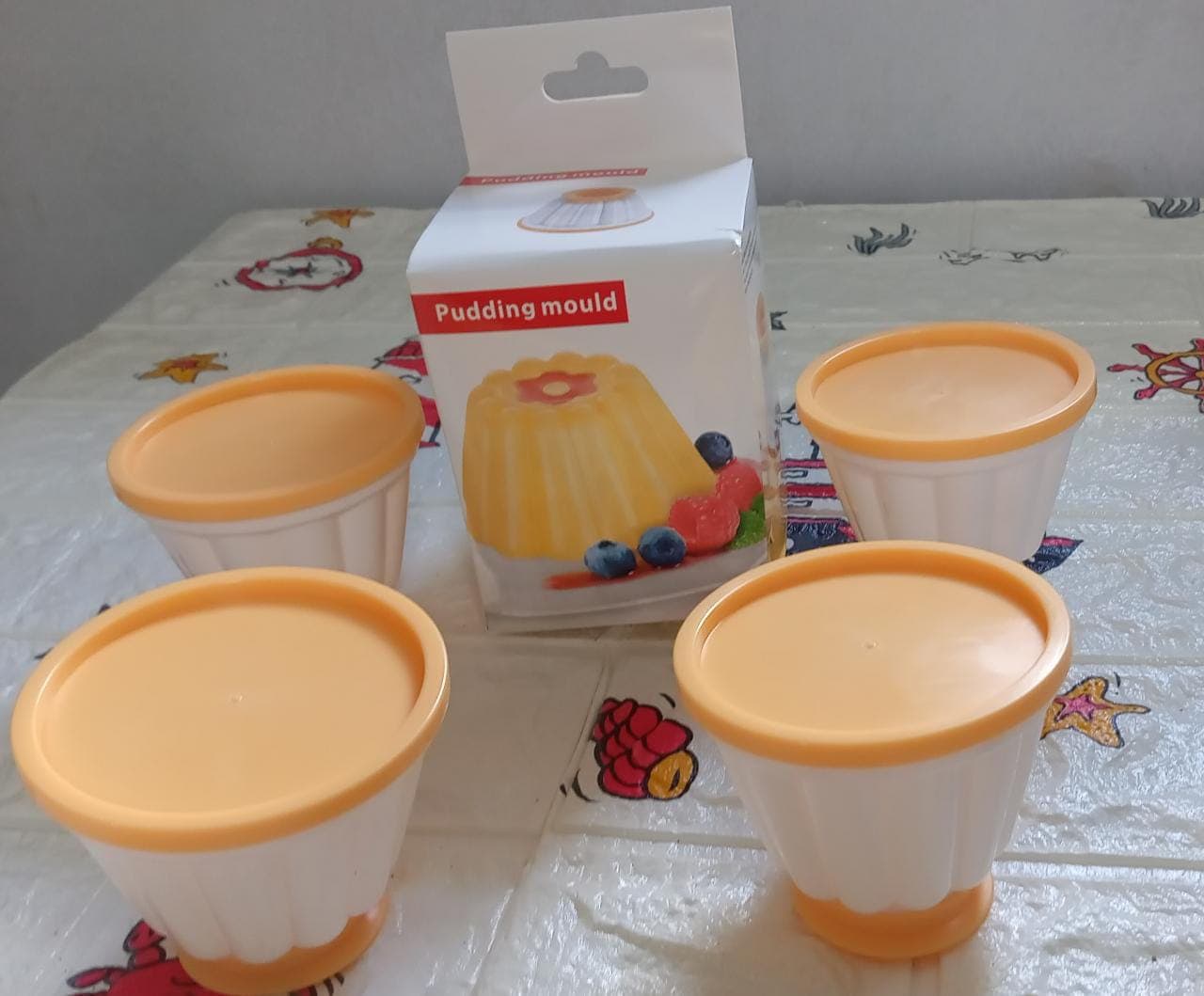 Pudding Molds, Custard Mold, Mold for Jelly Ice creams, Set of 4 Cups with Lid thumbnail 7