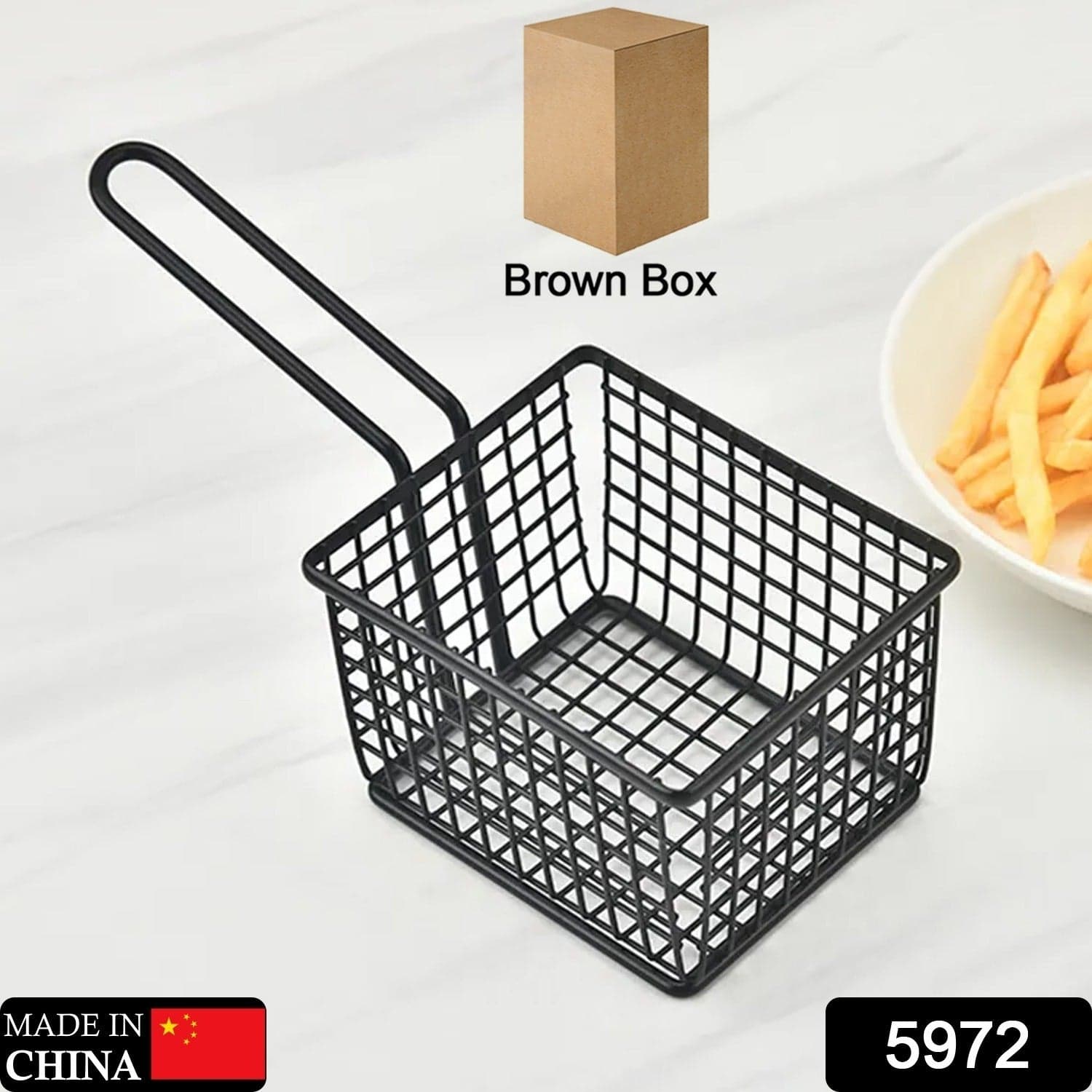 frying baskets for chips Stainless Steel Snack Basket Potato Mesh Strainer Basket French Fries Food Basket Food Strainer Cooking Tools frying basket thumbnail 2