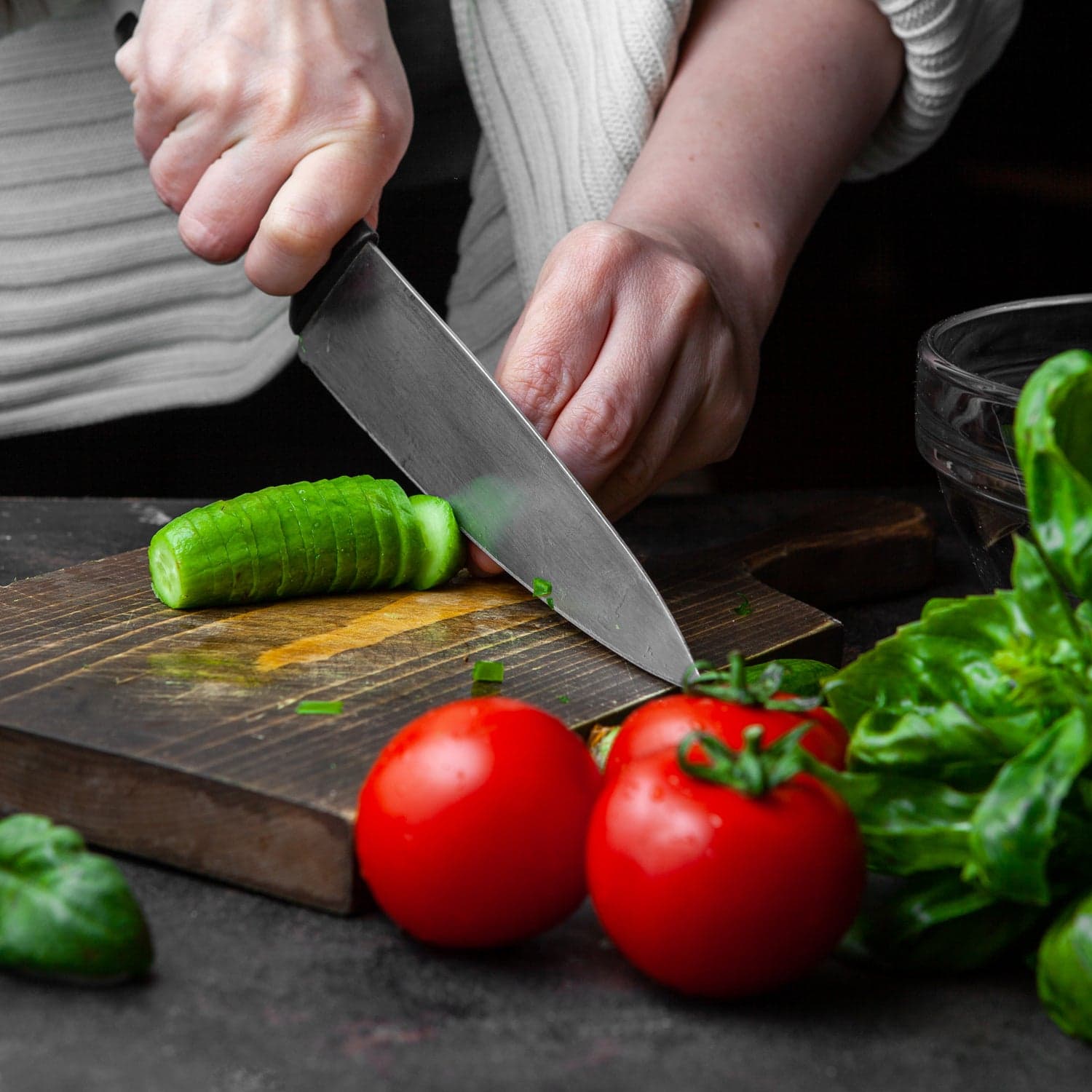 Big Size Professional Sharp Durable Quality Pack of 5 Kitchen Knives Set Basic Kitchen Tools-Stainless Steel Kitchen Gadgets (5 Pc Set) thumbnail 3