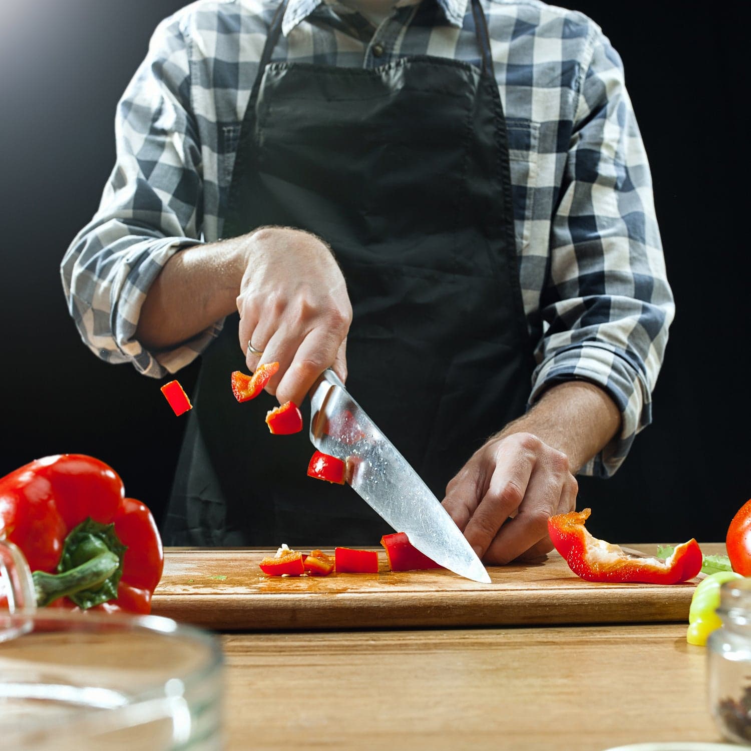 Big Size Professional Sharp Durable Quality Pack of 5 Kitchen Knives Set Basic Kitchen Tools-Stainless Steel Kitchen Gadgets (5 Pc Set) thumbnail 5
