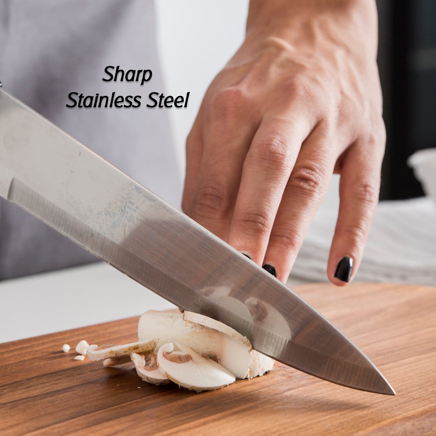 Big Size Professional Sharp Durable Quality Pack of 5 Kitchen Knives Set Basic Kitchen Tools-Stainless Steel Kitchen Gadgets (5 Pc Set) thumbnail 8