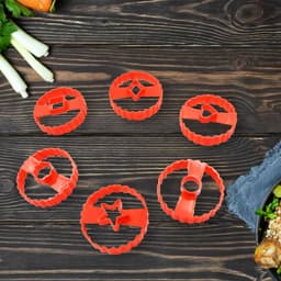 Easter Cookie Cutter Set - Plastic Biscuit Cutting Tools for DIY Baking & Cake Decoration (6-Piece)