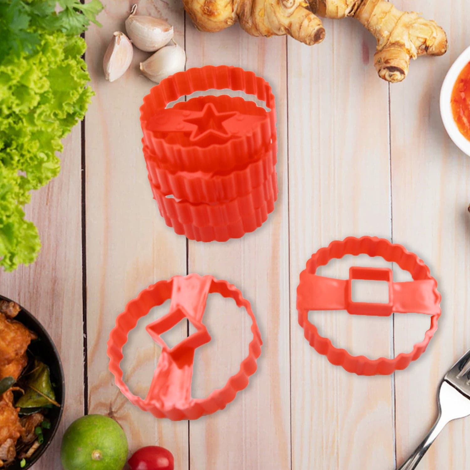 Easter Cookie Cutter Set - Plastic Biscuit Cutting Tools for DIY Baking & Cake Decoration (6-Piece) thumbnail 6
