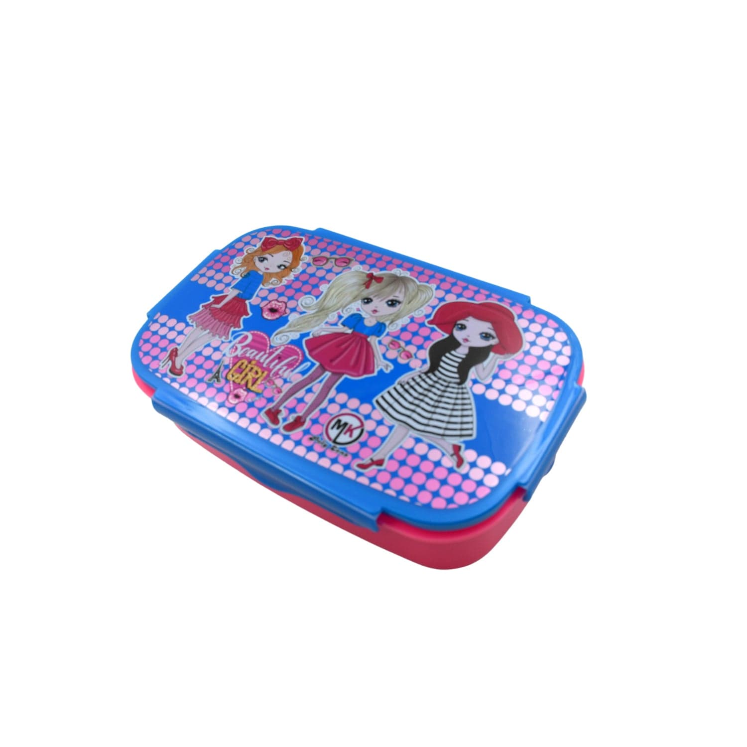Cartoon Printed Plastic Lunch Box With Inside Small Box & Spoon For Kids thumbnail 4